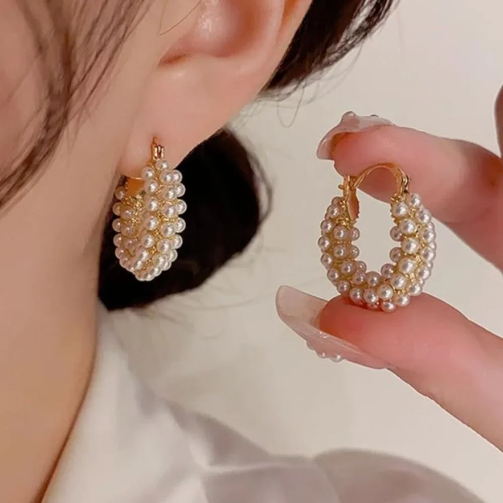 Gold Plated Pearl Earrings